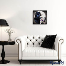 Afbeelding in Gallery-weergave laden, Diamond Painting - Yin en Yang katten dieren, katten, Diamond Painting Dieren
