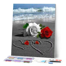 Afbeelding in Gallery-weergave laden, Diamond Painting - Rozen op het strand Diamond Painting Bloemen, bloemen
