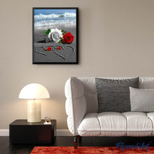 Afbeelding in Gallery-weergave laden, Diamond Painting - Rozen op het strand Diamond Painting Bloemen, bloemen