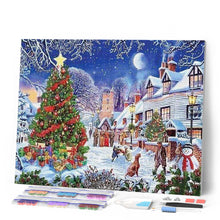 Afbeelding in Gallery-weergave laden, Diamond Painting - Kerstdorp Kerstmis, Diamond Painting Landschappen, landschappen