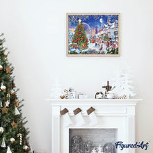 Afbeelding in Gallery-weergave laden, Diamond Painting - Kerstdorp Kerstmis, Diamond Painting Landschappen, landschappen