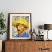Afbeelding in Gallery-weergave laden, Diamond Painting - Zelfportret met strohoed - Van Gogh