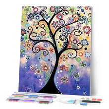Afbeelding in Gallery-weergave laden, Diamond Painting - Boom gebrandschilderd glas Diamond Painting Landschappen, landschappen, bomen