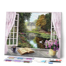 Afbeelding in Gallery-weergave laden, Diamond Painting - Uitzicht op het kasteel kastelen, Diamond Painting Landschappen, landschappen