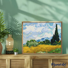 Afbeelding in Gallery-weergave laden, Diamond Painting - Tarweveld met cipressen - Van Gogh