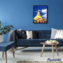 Afbeelding in Gallery-weergave laden, Diamond Painting - Tempel van Chiangmai 40x50cm reeds ingelijst
