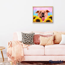Afbeelding in Gallery-weergave laden, Diamond Painting - Polygon Art Hond 40x50cm reeds ingelijst