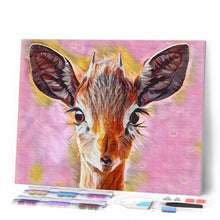 Afbeelding in Gallery-weergave laden, Diamond Painting - Schattig hert 40x50cm reeds ingelijst