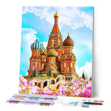 Afbeelding in Gallery-weergave laden, Diamond Painting - St Basil Kathedraal 40x50cm reeds ingelijst