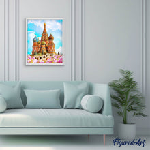 Afbeelding in Gallery-weergave laden, Diamond Painting - St Basil Kathedraal 40x50cm reeds ingelijst