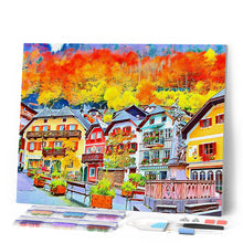 Afbeelding in Gallery-weergave laden, Diamond Painting - Kleurrijk Zwitsers dorp