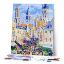Afbeelding in Gallery-weergave laden, Diamond Painting - Straat van de kruidenier, Rouen - Camille Pissarro