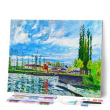 Afbeelding in Gallery-weergave laden, Diamond Painting - De sluis van Pontoise - Camille Pissarro