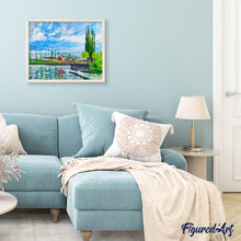 Afbeelding in Gallery-weergave laden, Diamond Painting - De sluis van Pontoise - Camille Pissarro
