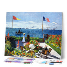 Afbeelding in Gallery-weergave laden, Diamond Painting - Het terras bij Sainte-Adresse - Monet 40x50cm reeds ingelijst