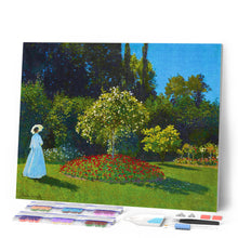 Afbeelding in Gallery-weergave laden, Diamond Painting - Dame in het wit in de tuin - Monet