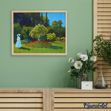 Afbeelding in Gallery-weergave laden, Diamond Painting - Dame in het wit in de tuin - Monet
