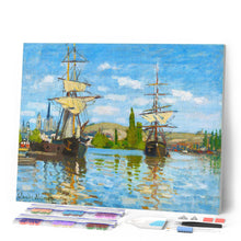 Afbeelding in Gallery-weergave laden, Diamond Painting - Bootjes varen op de Seine in Rouen - Monet