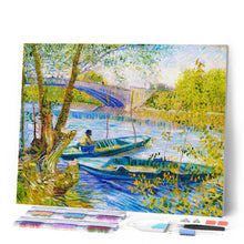 Afbeelding in Gallery-weergave laden, Diamond Painting - Voorjaarsvissen, Pont de Clichy - Van Gogh