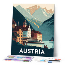 Afbeelding in Gallery-weergave laden, Diamond Painting - Reisposter Hallstatt