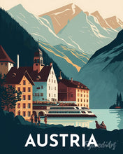 Afbeelding in Gallery-weergave laden, Diamond Painting - Reisposter Hallstatt