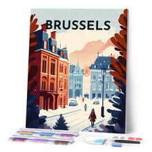 Afbeelding in Gallery-weergave laden, Diamond Painting - Reisposter Brussel