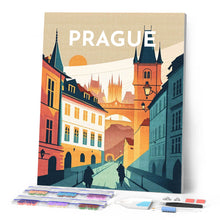 Afbeelding in Gallery-weergave laden, Diamond Painting - Reisposter Praag