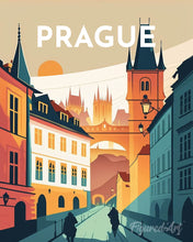 Afbeelding in Gallery-weergave laden, Diamond Painting - Reisposter Praag