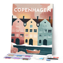 Afbeelding in Gallery-weergave laden, Diamond Painting - Reisposter Kopenhagen