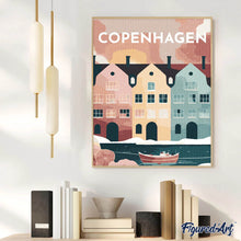 Afbeelding in Gallery-weergave laden, Diamond Painting - Reisposter Kopenhagen