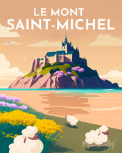 Afbeelding in Gallery-weergave laden, Diamond Painting - Reisposter Mont Saint-Michel reeds ingelijst