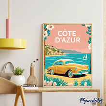 Afbeelding in Gallery-weergave laden, Diamond Painting - Reisposter Côte d'Azur