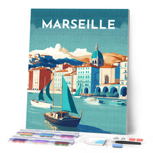 Afbeelding in Gallery-weergave laden, Diamond Painting - Reisposter Marseille