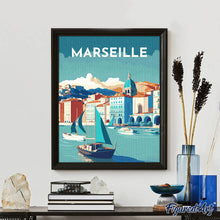 Afbeelding in Gallery-weergave laden, Diamond Painting - Reisposter Marseille