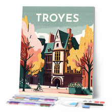 Afbeelding in Gallery-weergave laden, Diamond Painting - Reisposter Troyes