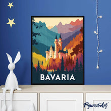 Afbeelding in Gallery-weergave laden, Diamond Painting - Reisposter Beieren