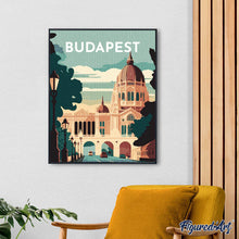 Afbeelding in Gallery-weergave laden, Diamond Painting - Reisposter Boedapest
