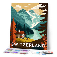 Afbeelding in Gallery-weergave laden, Diamond Painting - Reisposter Bern