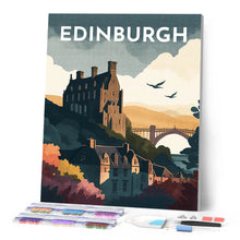 Afbeelding in Gallery-weergave laden, Diamond Painting - Reisposter Edinburgh