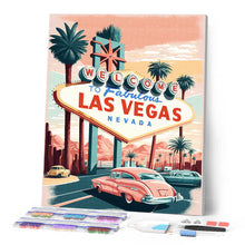 Afbeelding in Gallery-weergave laden, Diamond Painting - Reisposter Las Vegas