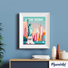 Afbeelding in Gallery-weergave laden, Diamond Painting - Reisposter New York