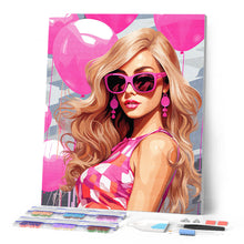 Afbeelding in Gallery-weergave laden, Diamond Painting - Roze Ballonnen en de Diva