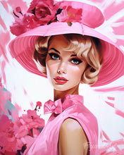 Afbeelding in Gallery-weergave laden, Diamond Painting - Diva in een Roze Hoed