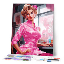 Afbeelding in Gallery-weergave laden, Diamond Painting - Vintage Roze Diva