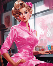 Afbeelding in Gallery-weergave laden, Diamond Painting - Vintage Roze Diva