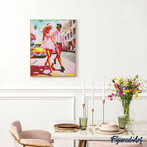 Diamond Painting - Roze Straatromantiek