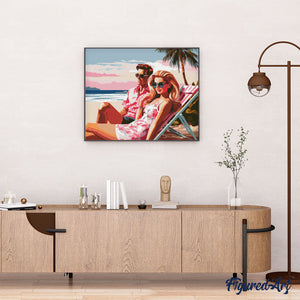 Diamond Painting - Strandliefde van de Diva