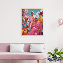 Afbeelding in Gallery-weergave laden, Diamond Painting - Bijeenkomst van Divas 40x50cm reeds ingelijst