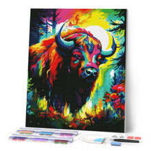 Afbeelding in Gallery-weergave laden, Diamond Painting - Kleurrijke Abstracte Bison