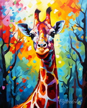 Afbeelding in Gallery-weergave laden, Diamond Painting - Kleurrijke Abstracte Giraf